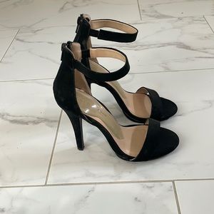 Black velvet stilettos